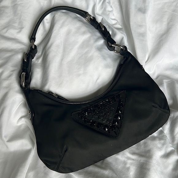Prada Bags Rare Prada Beaded Nylon Shoulder Bag Poshmark